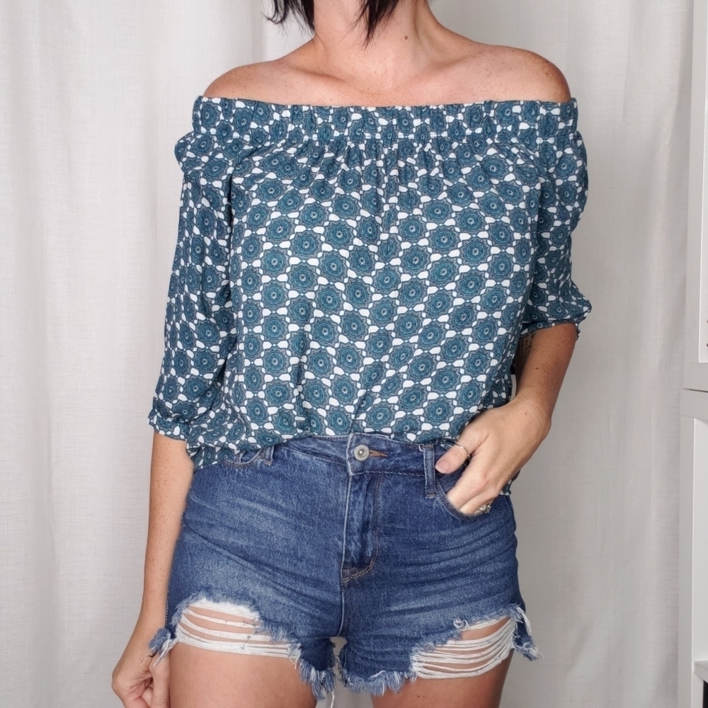 Octavia off shoulder floral blouse